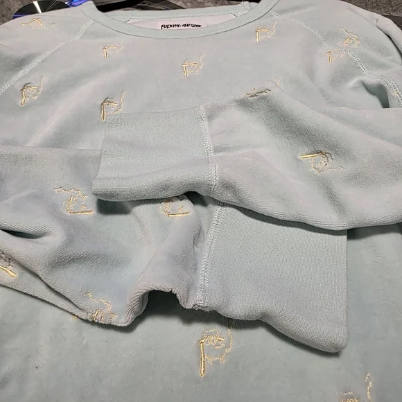 Light Blue Sweater with Embroidered Details - Picture 7 of 10